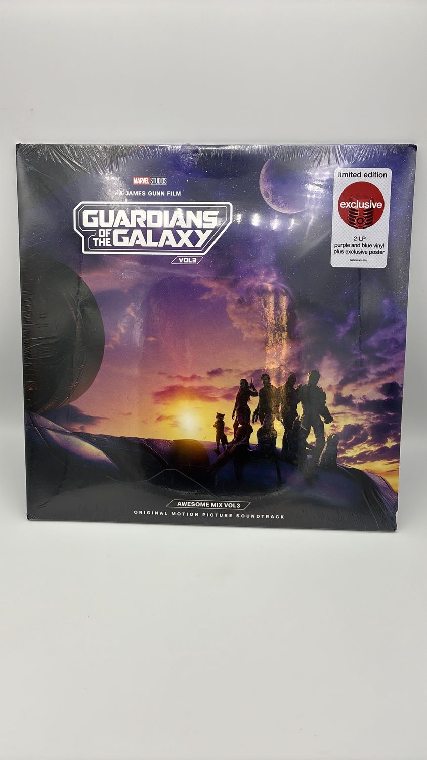 Vinyl Record | Guardians of the Galaxy | Vol 3 2LP purple &amp; blur vinyl + poster