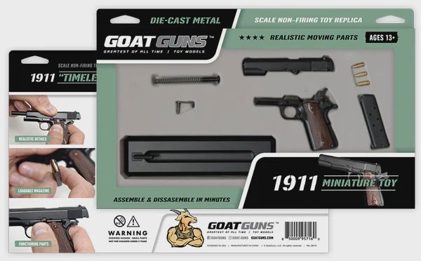 Goat Guns 1911 Hand Gun 1:3 Scale Miniature Model
