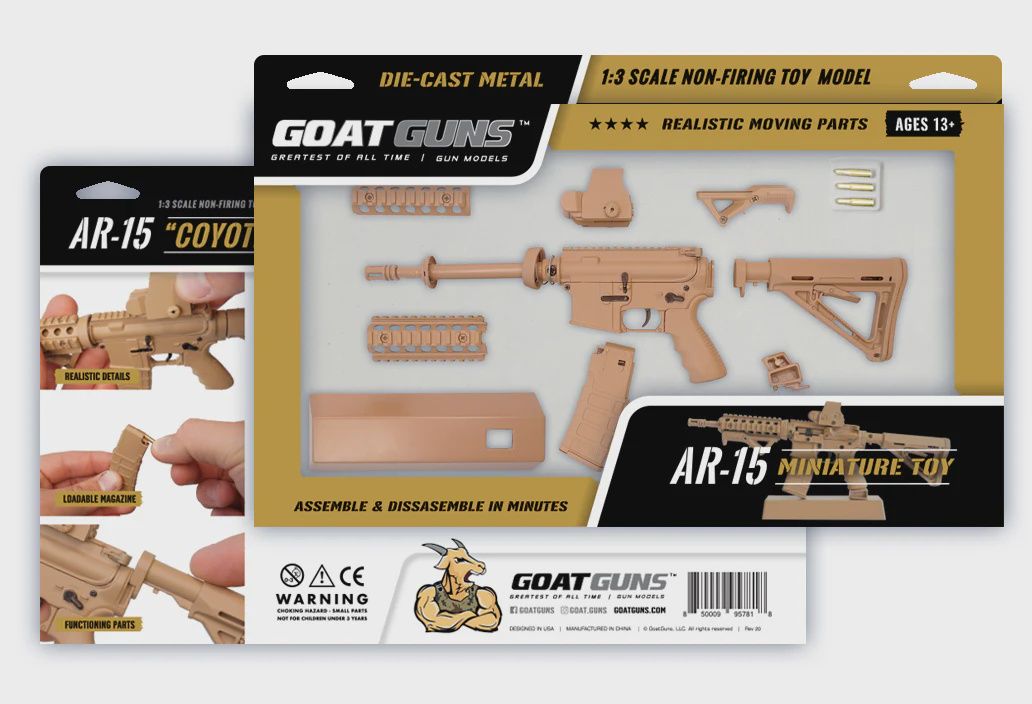 Goat Guns AR-15 Coyote 1:3 Scale Miniature Model