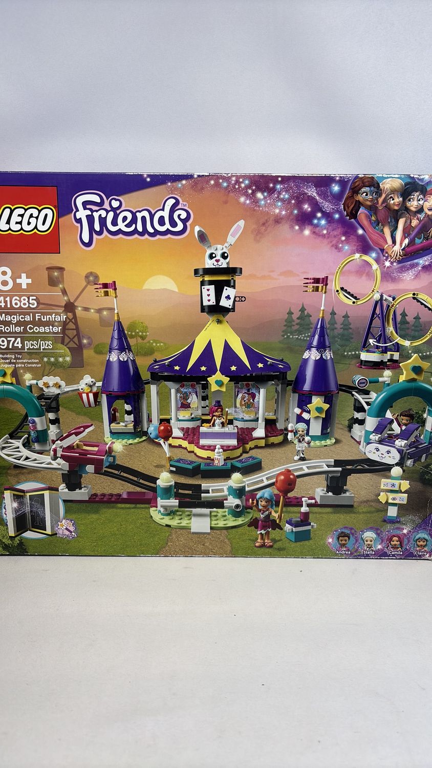 Lego 41685 Friends Magical Funfair Roller Coaster -open box sealed bags complete