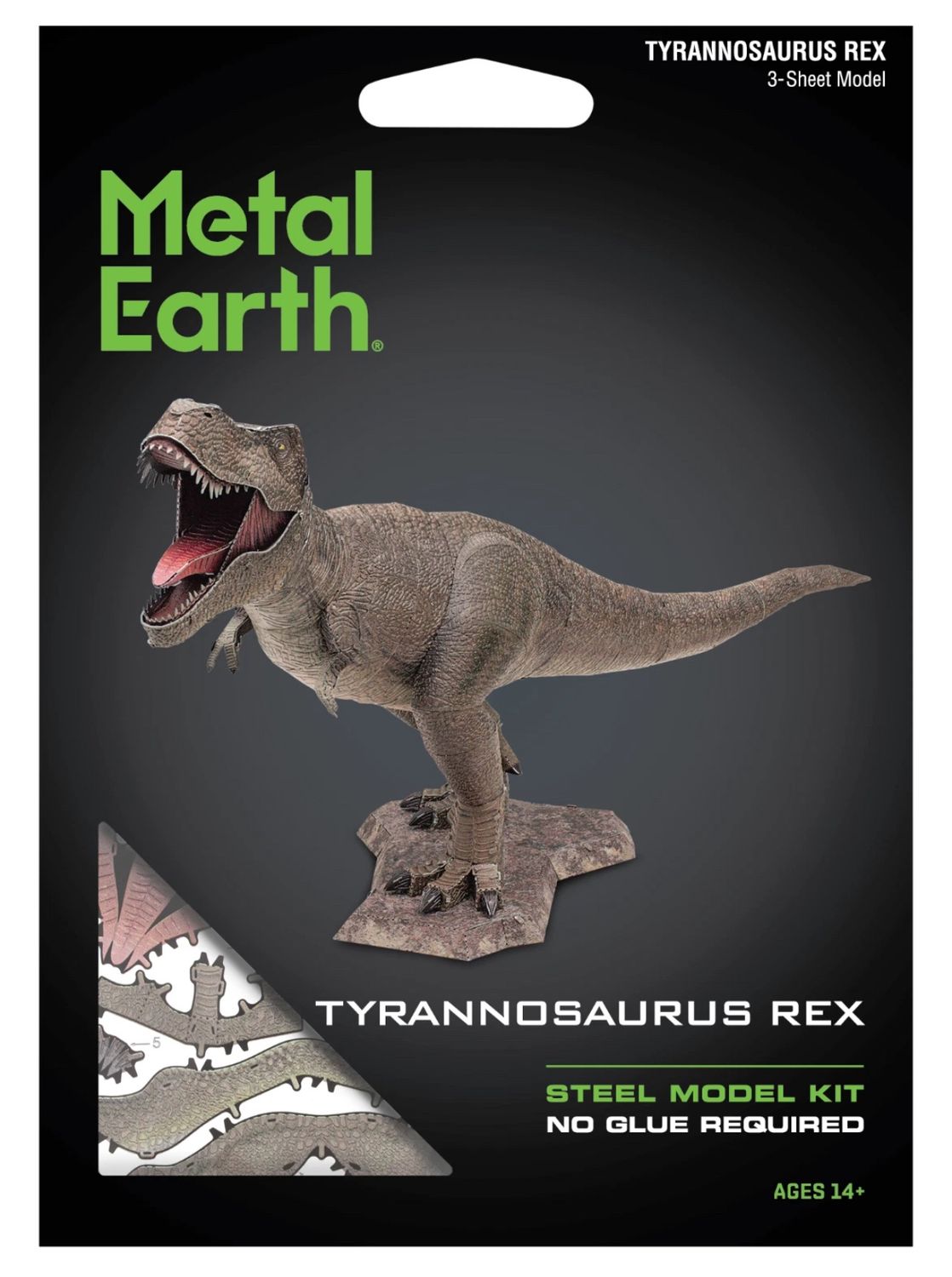 Fascinations Metal Earth Tyrannosaurus Rex 3 Sheet Model Steel Model Kit