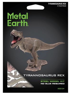Fascinations Metal Earth Tyrannosaurus Rex 3 Sheet Model Steel Model Kit