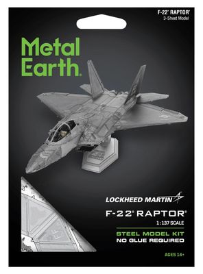 Fascinations Metal Earth Lockheed Martin F-22 Raptor Steel Model Kit