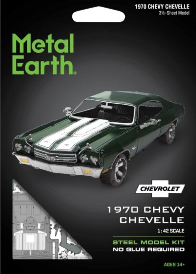 Fascinations Metal Earth Chevrolet 1970 Chevy Chevelle Steel Model Kit