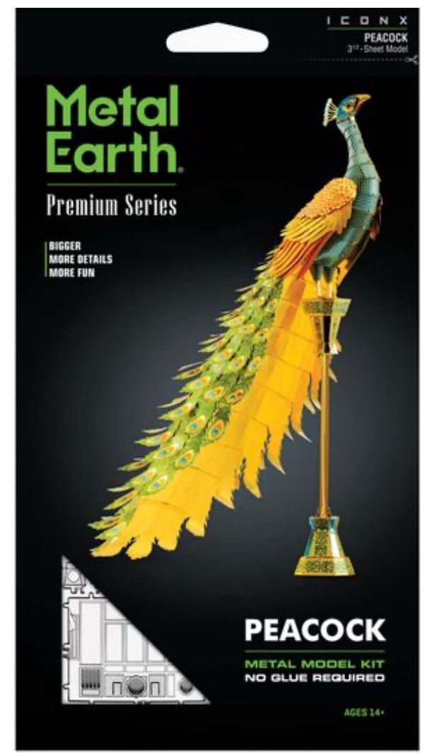 Fascinations Metal Earth Premium Series Peacock Metal Model Kit