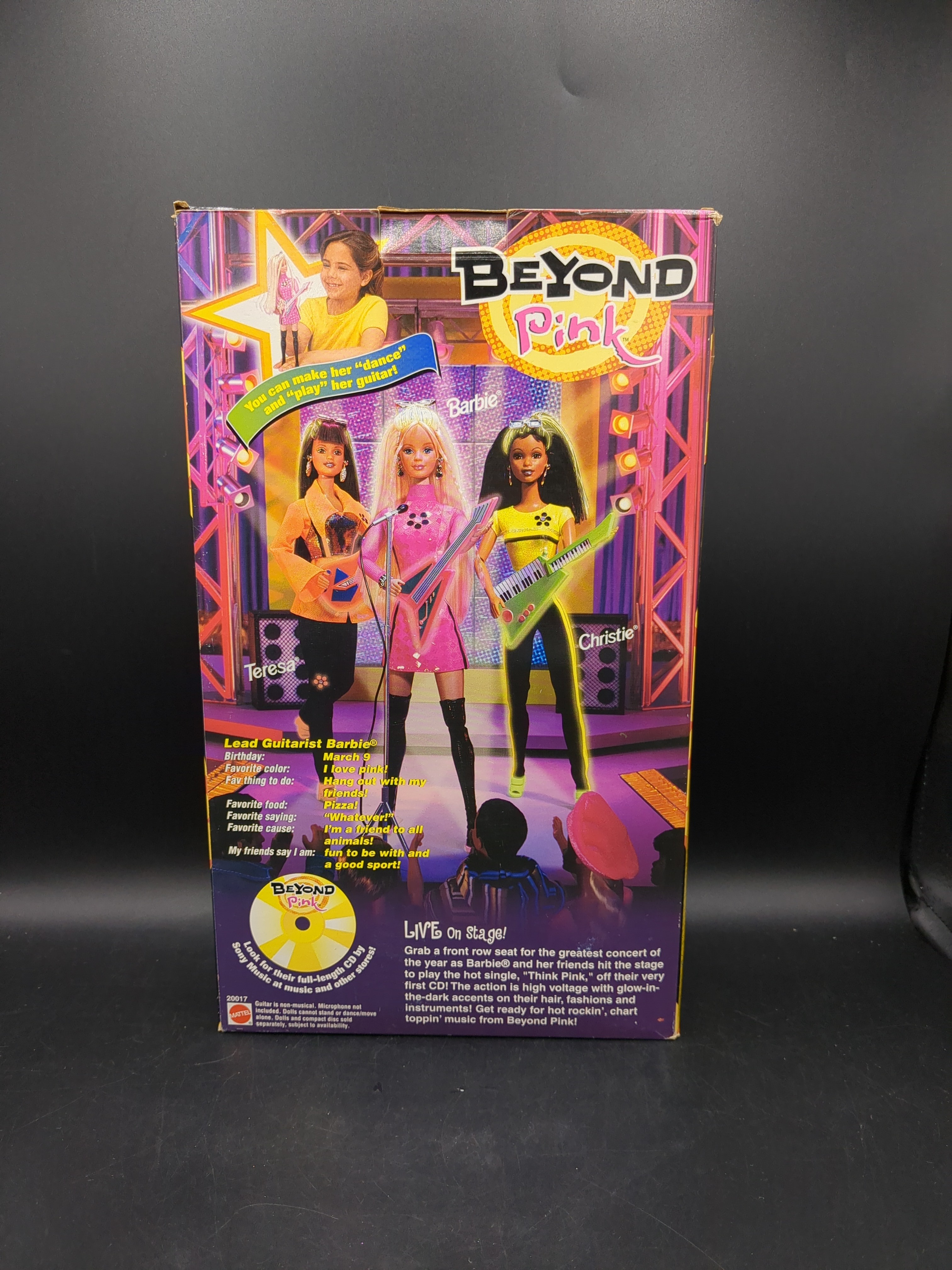 Mattel Barbie Beyond Pink Rockstar Barbie with Glow in the Dark Accents 1998 view 3