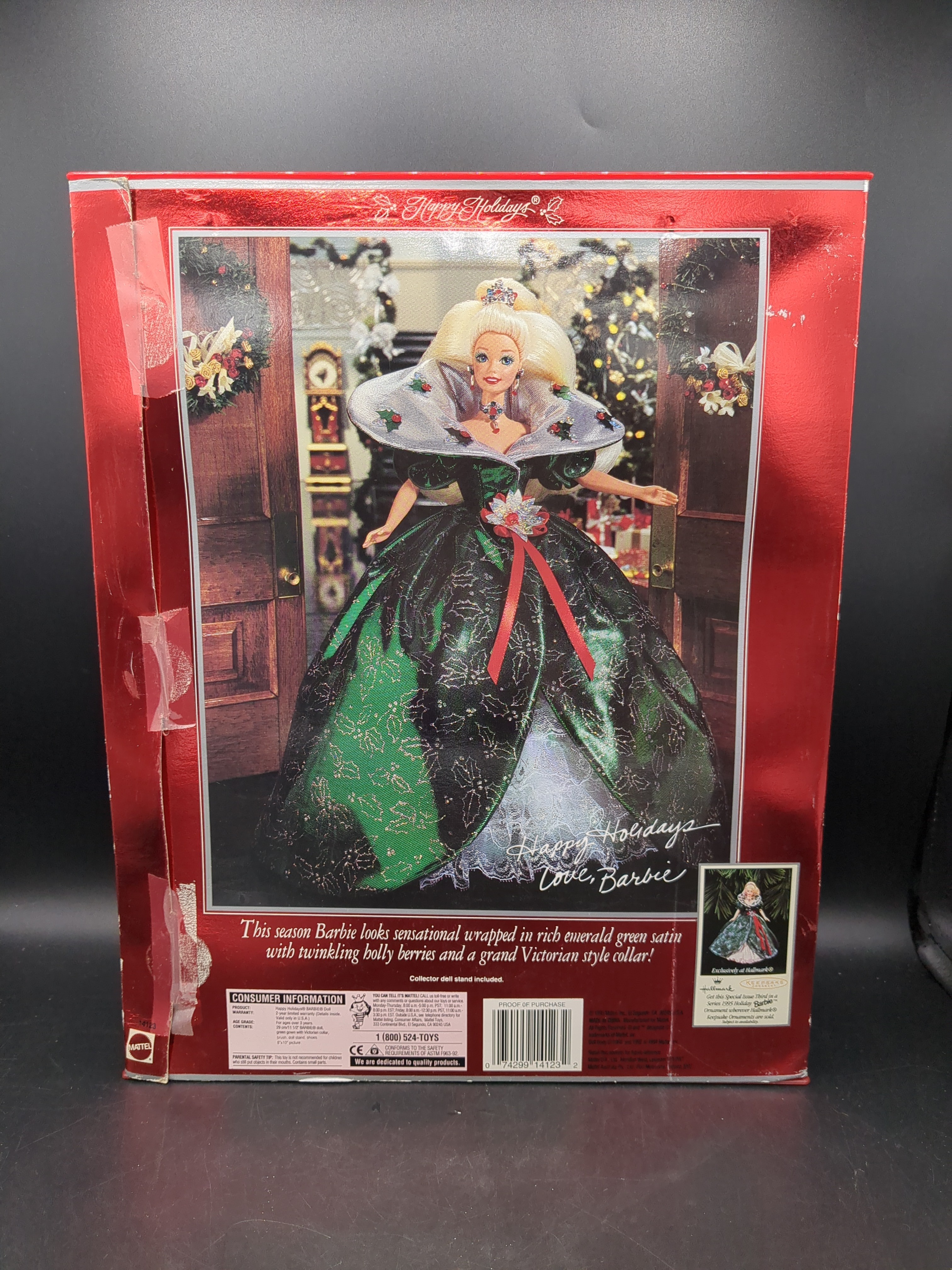 Mattel Barbie Happy Holidays Special Edition 1995 view 3
