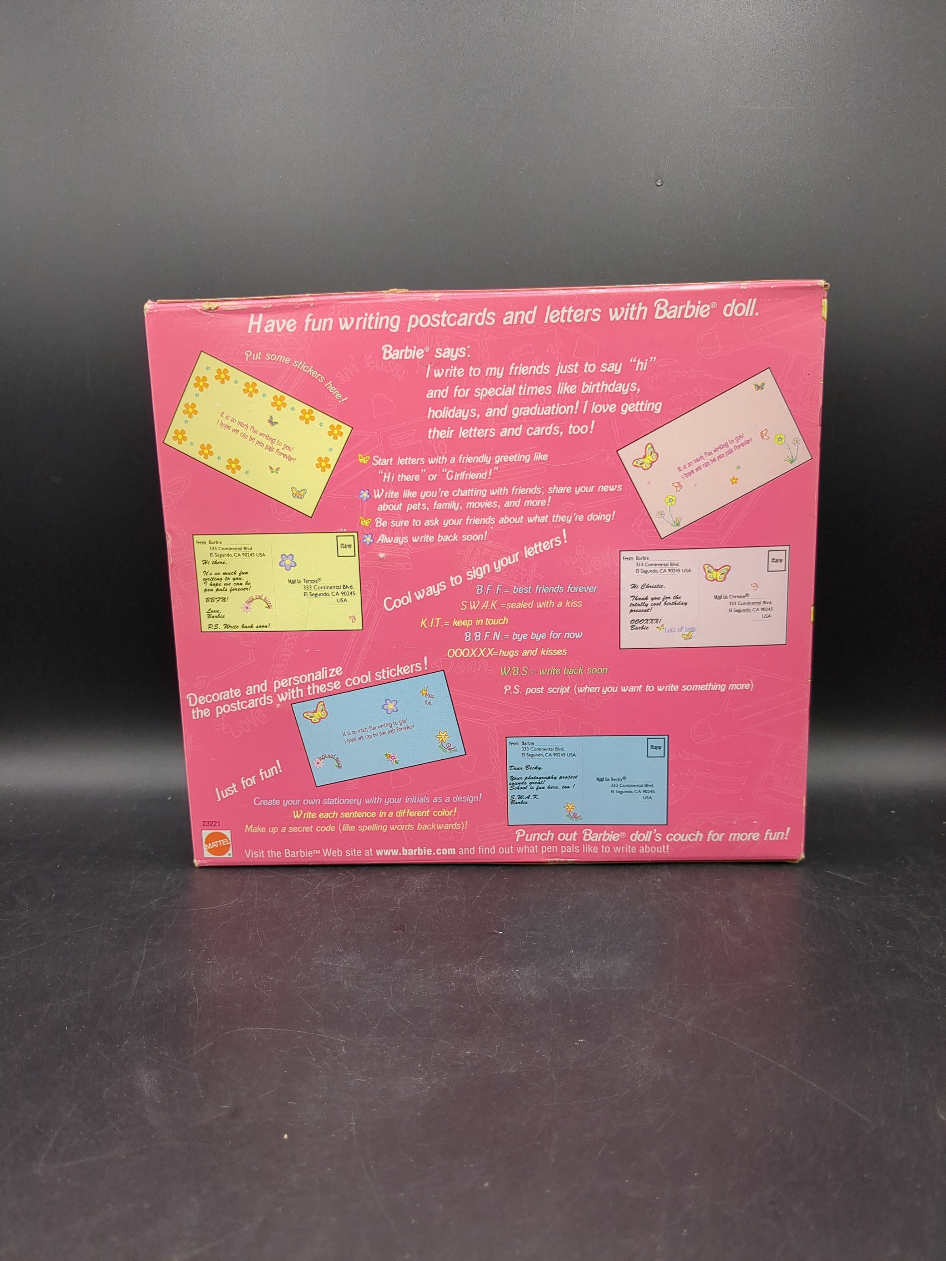 Mattel Barbie Your Pen Pal Includes 21 Stickers & 3 Postcards 1998 view 3