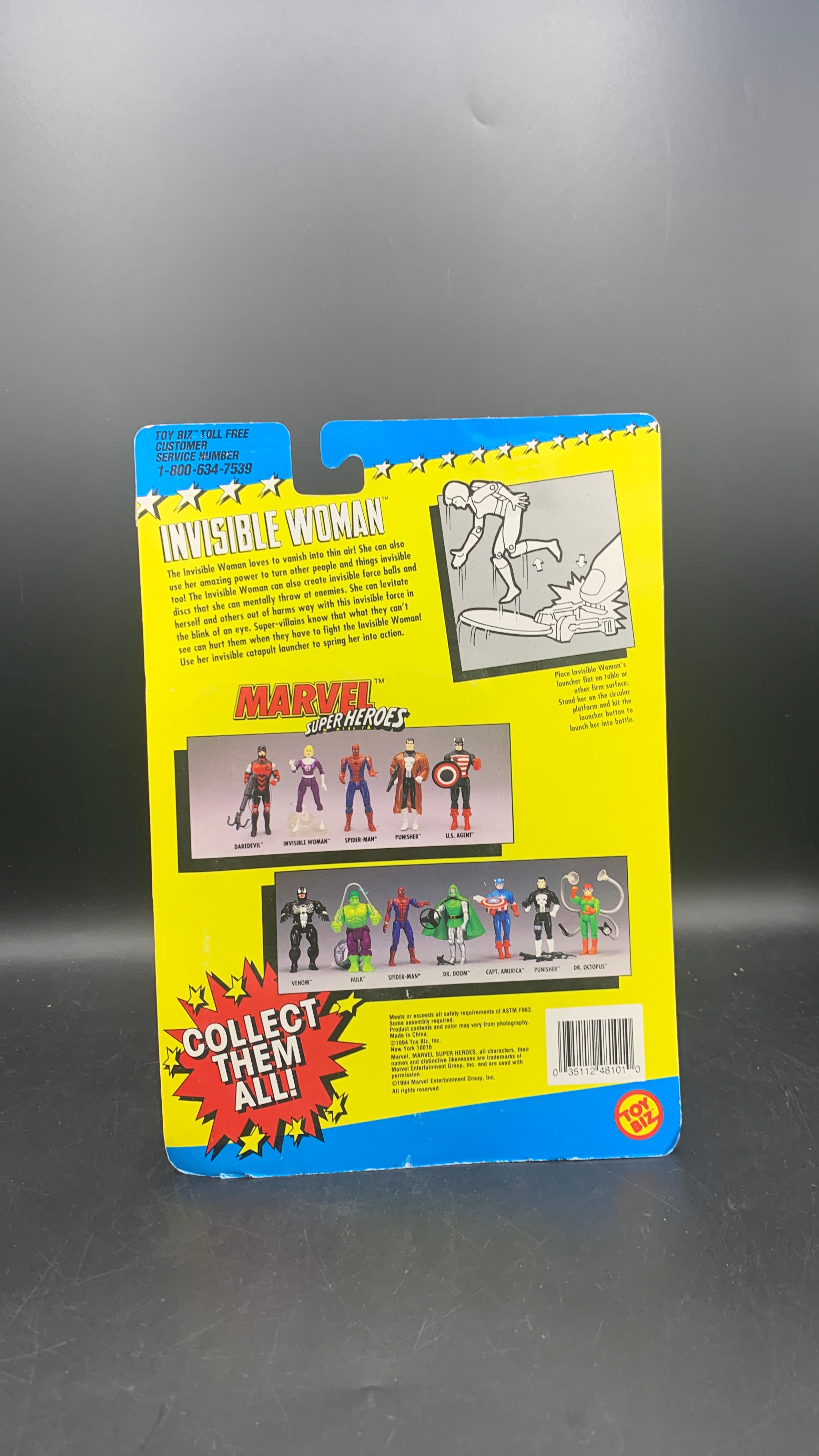 Toy Biz Marvel Super Heroes Figure Fantastic Four Invisible Woman Catapult Power Launcher Action Figure Action Figure 1994 view 2