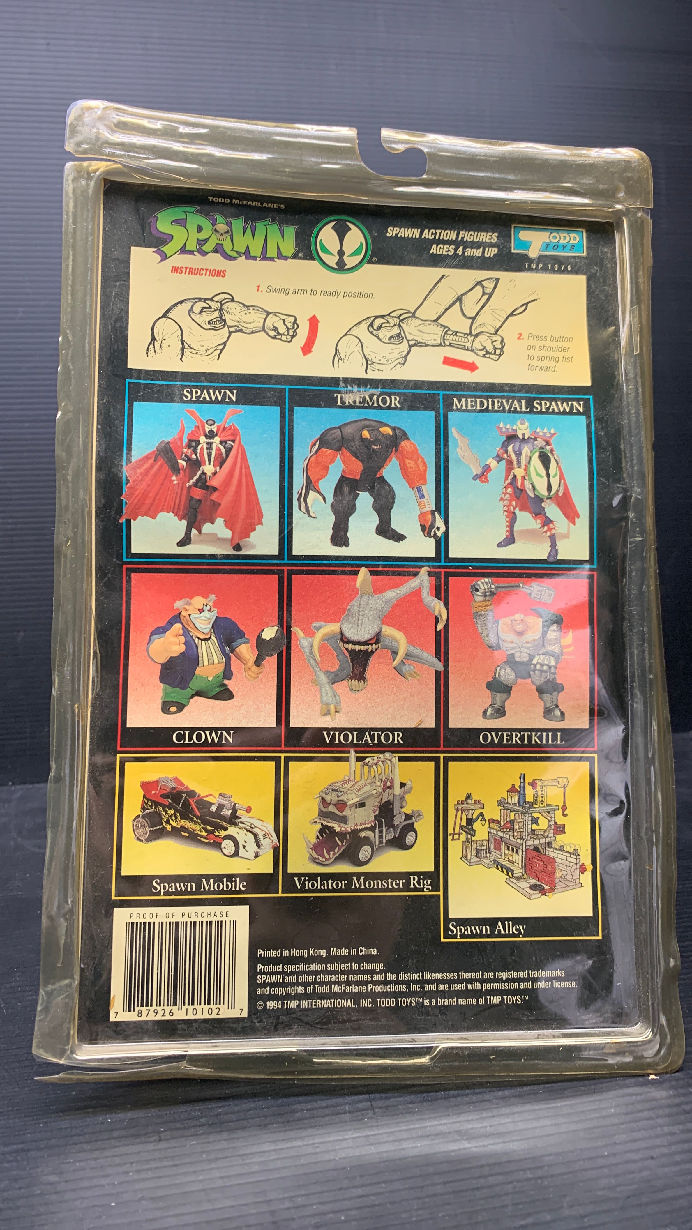 McFarlane Toys Spawn Tremor Poseable Action Figure 1994 Damaged Package view 2