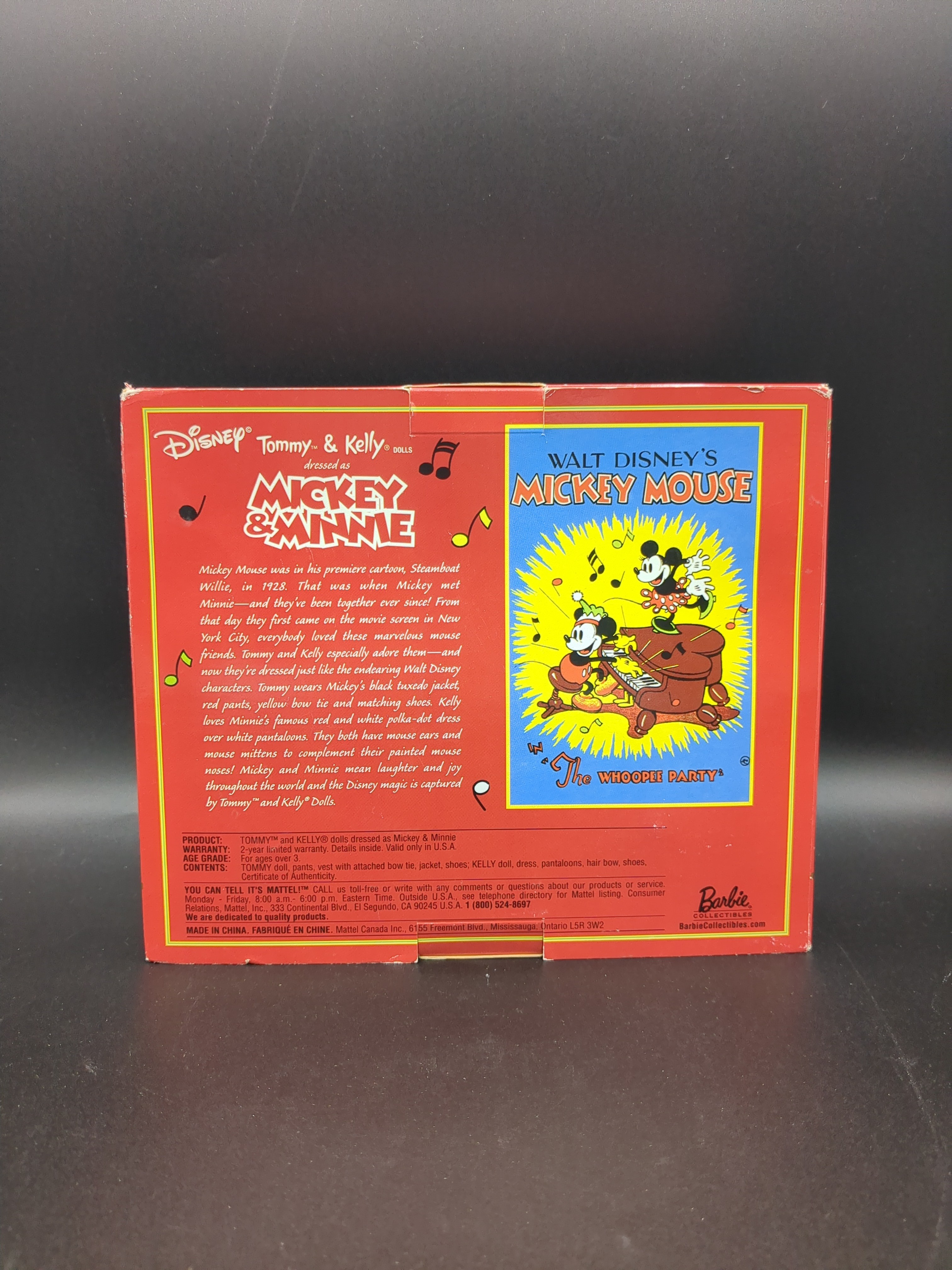 Mattel Disney Barbie Collectors Edition Tommy and Kelly as Mickey and Minnie Mouse 2002 view 3