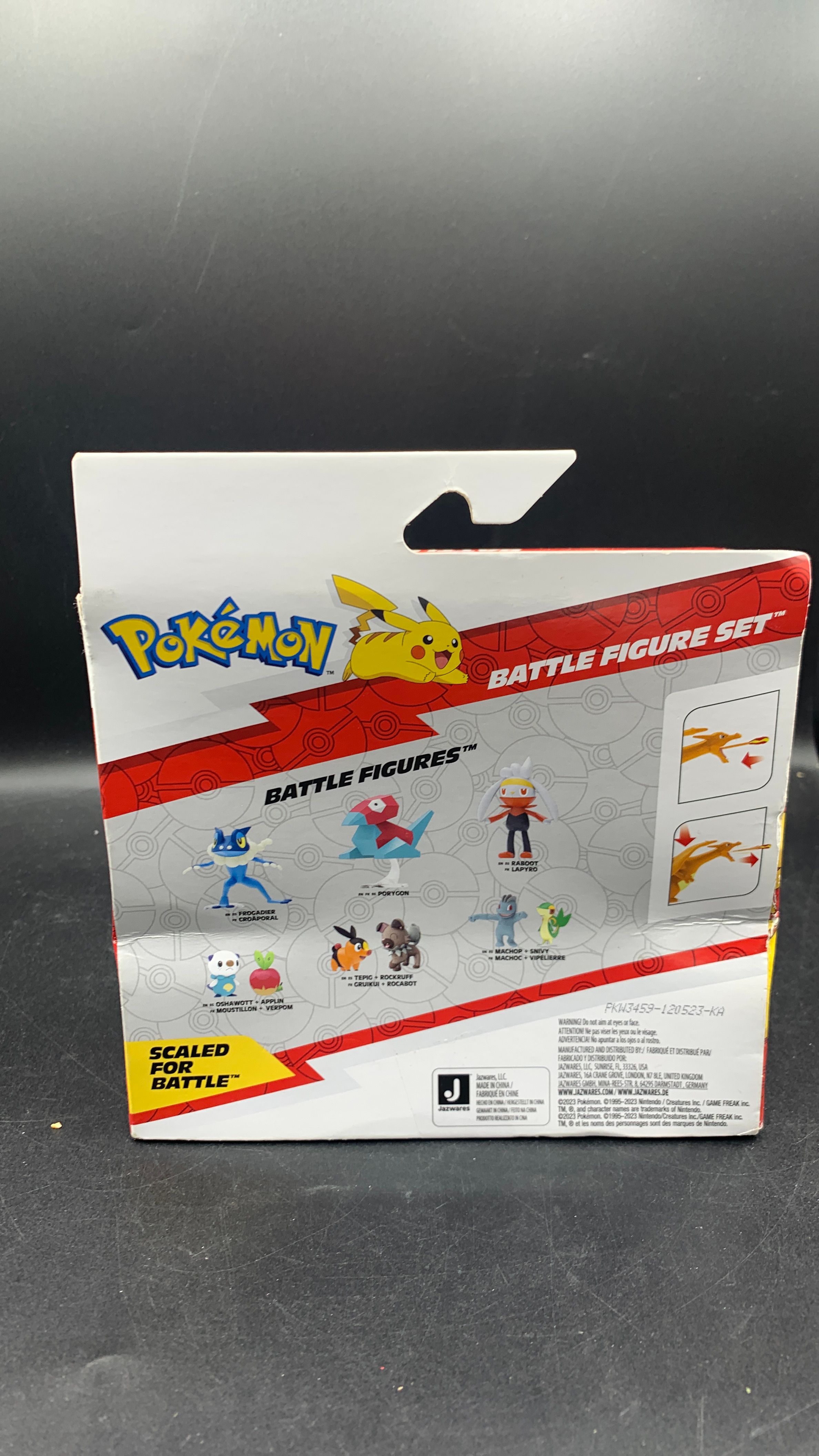 Jazwares Pokémon Battle Figure Pack Pikachu Vs Charizard Action Figures 2023 Damaged Box view 2