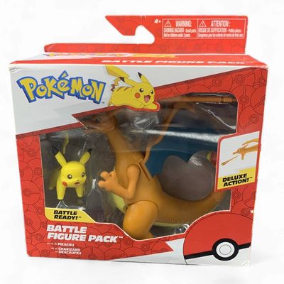 Jazwares Pokémon Battle Figure Pack Pikachu Vs Charizard Action Figures 2023 Damaged Box