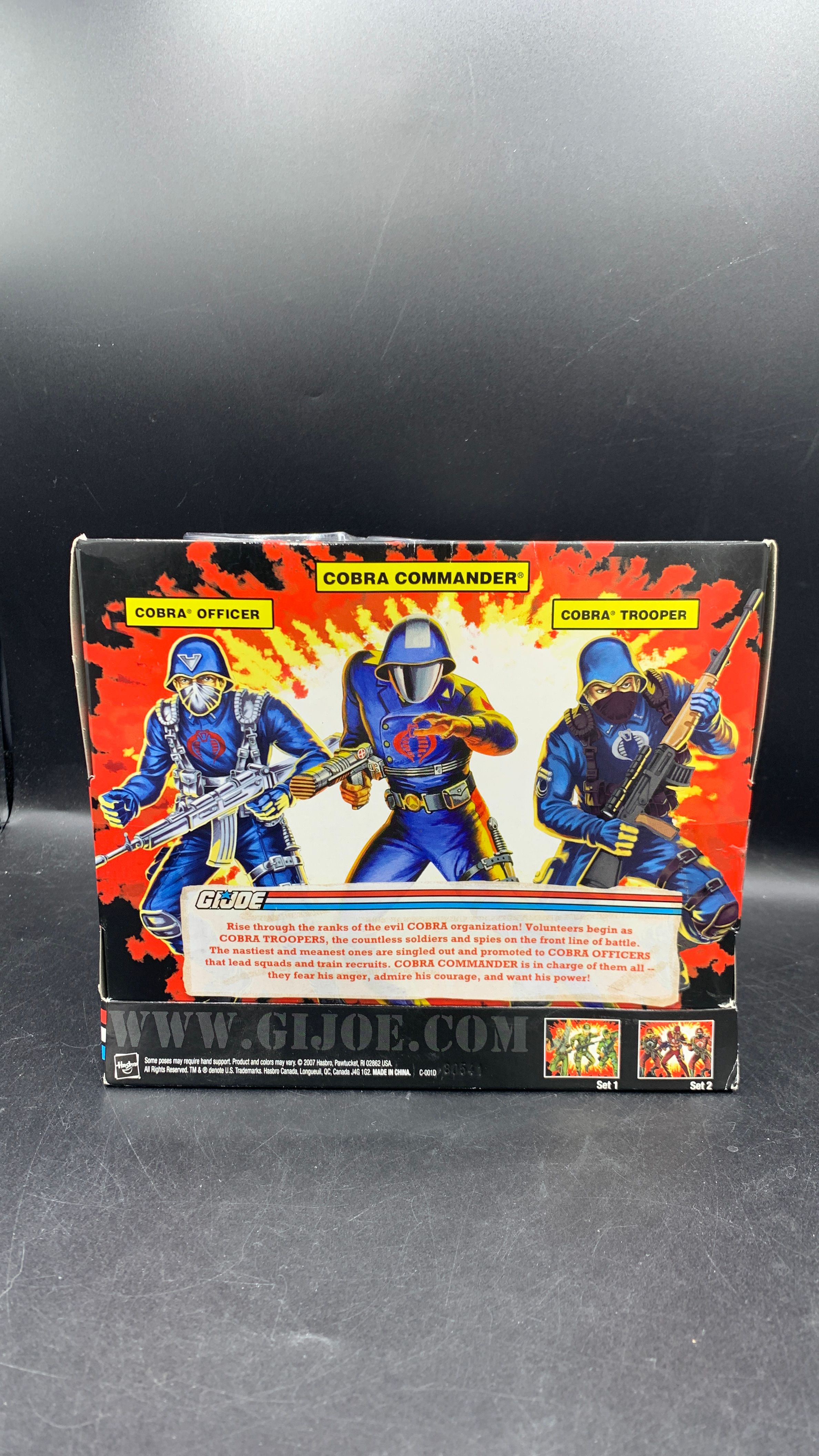 Hasbro G.I.Joe Senior Ranking Officers (Cobra) Action Figures (used) Open Packaging view 2