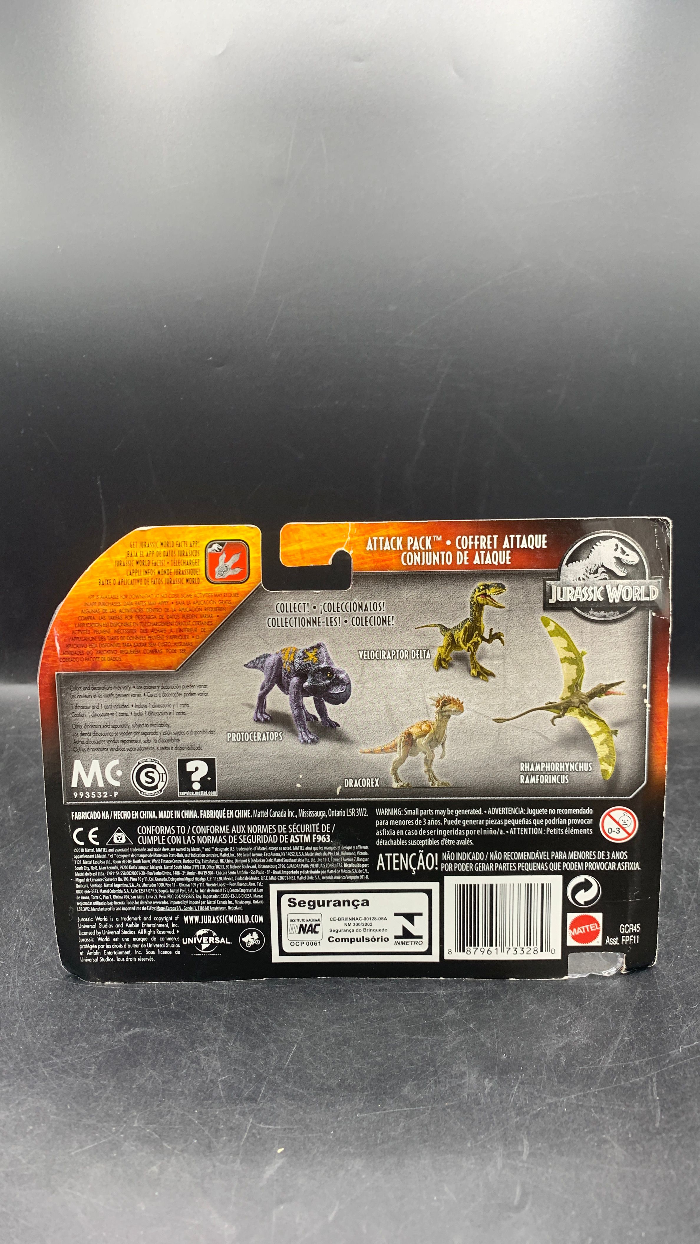 Mattel Jurassic World Dino Rivals Proceratops Action Figure 2019 Damaged Package view 3