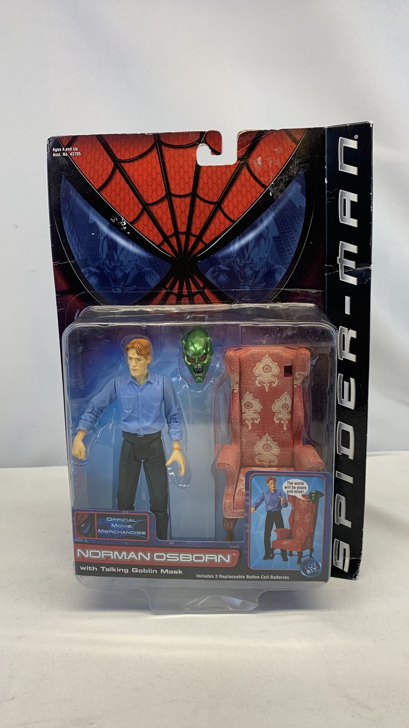 Toybiz Spider-Man Norman Osborn W/ Talking Mask Figure 2002