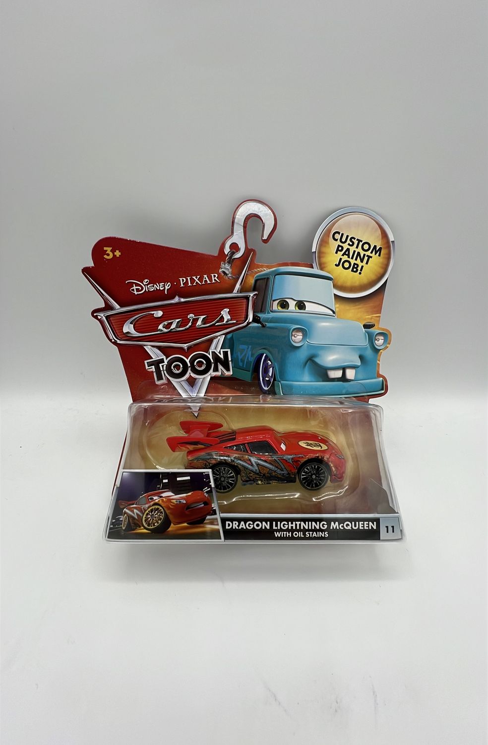 Mattel Disney Pixar Cars Toon Dragon Lightning McQueen with Oil Stains 2009