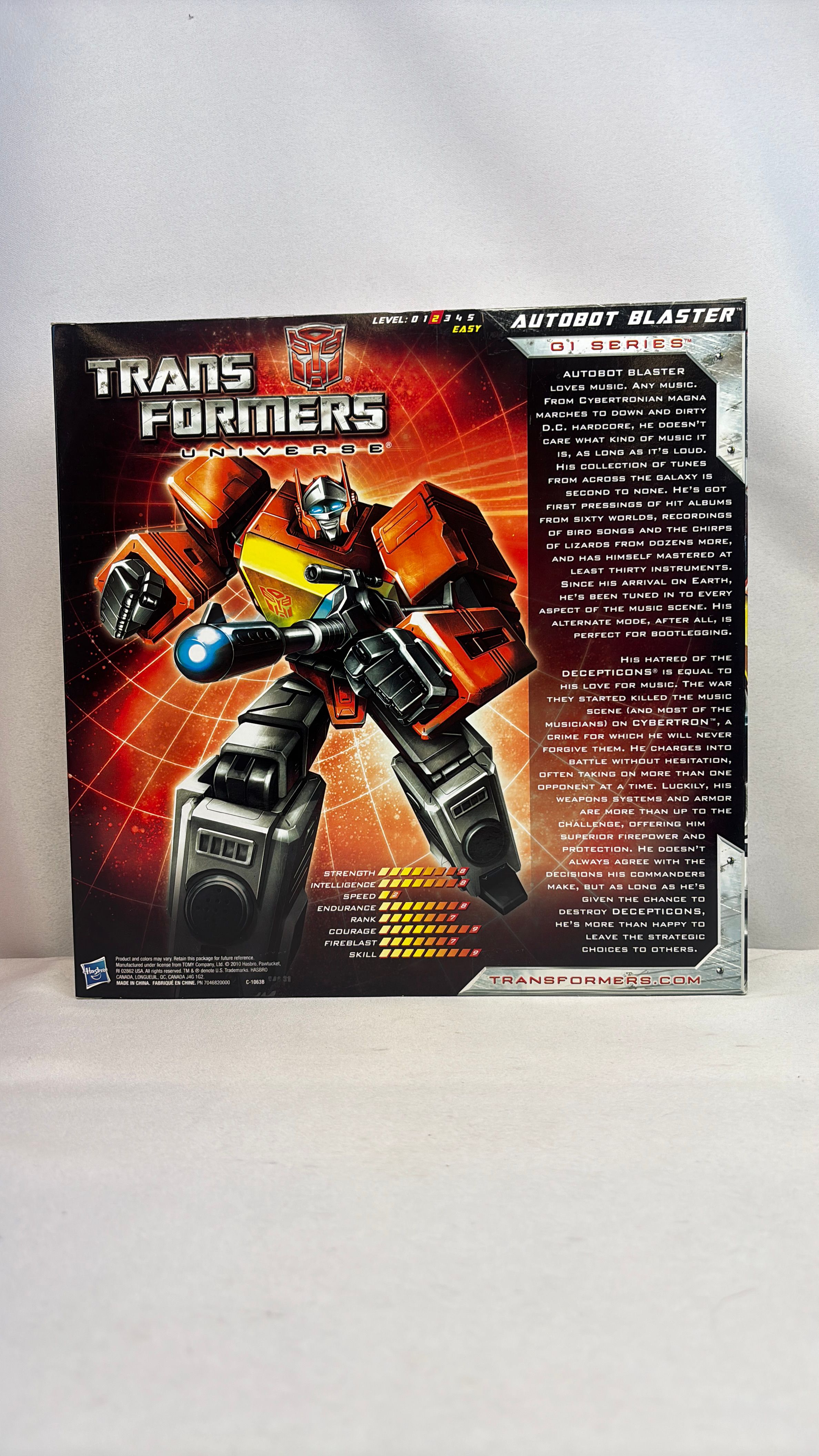 Hasbro Transformers Universe G1 Series 2010 Autobot Blaster Figure view 3