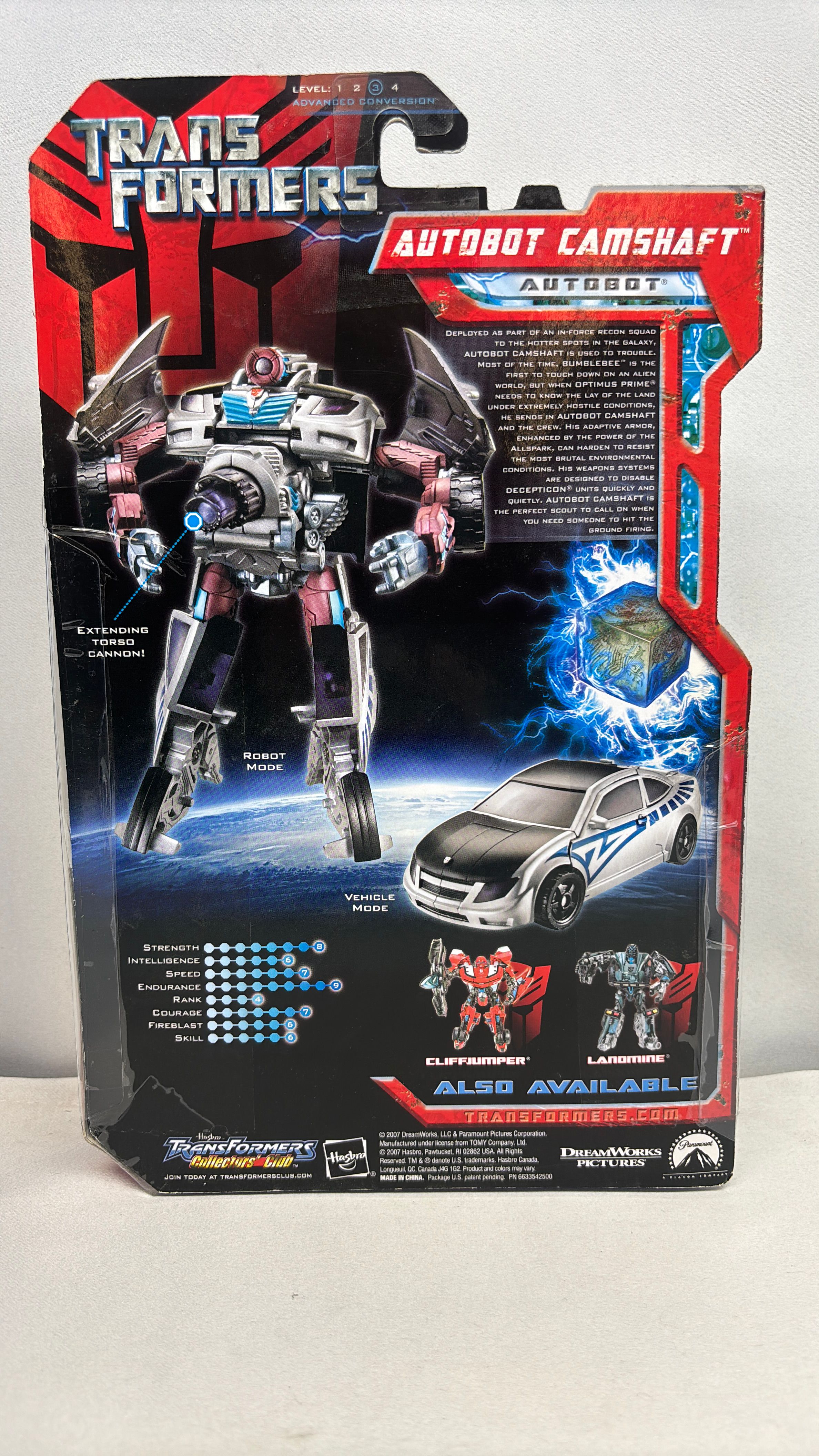 Hasbro Transformers 2007 Camshaft Figure view 2