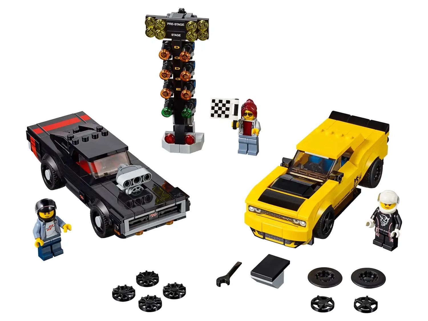 LEGO 75893 Speed Champions 2018 Dodge Challenger SRT Demon and 1970 Dodge Charger R/T
