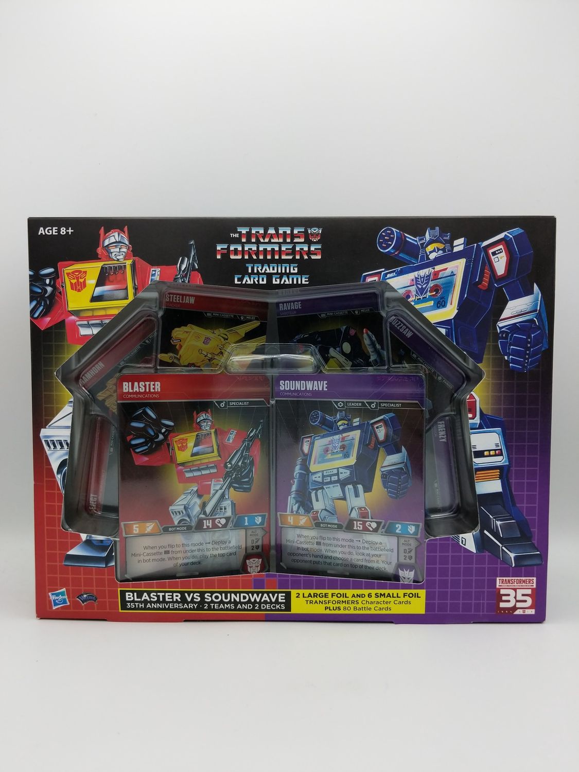Hasbro Transformers Blaster Vs Soundwave Card Game 35th Anniversary 2019