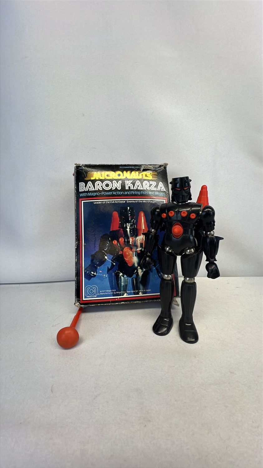 Mego Corp Micronauts Baron Karza Vintage Figure 1977 (used) Incomplete 