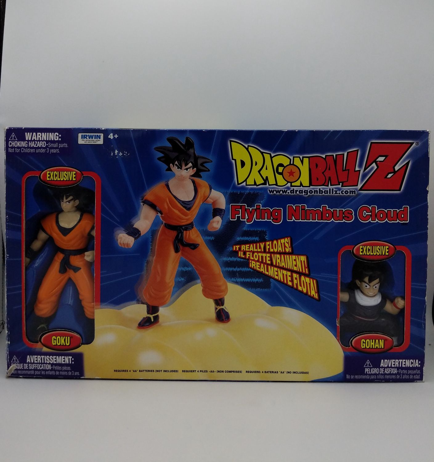 Irwin Dragonball Z Flying Nimbus Cloud with Goku and Gohan Figures 2000