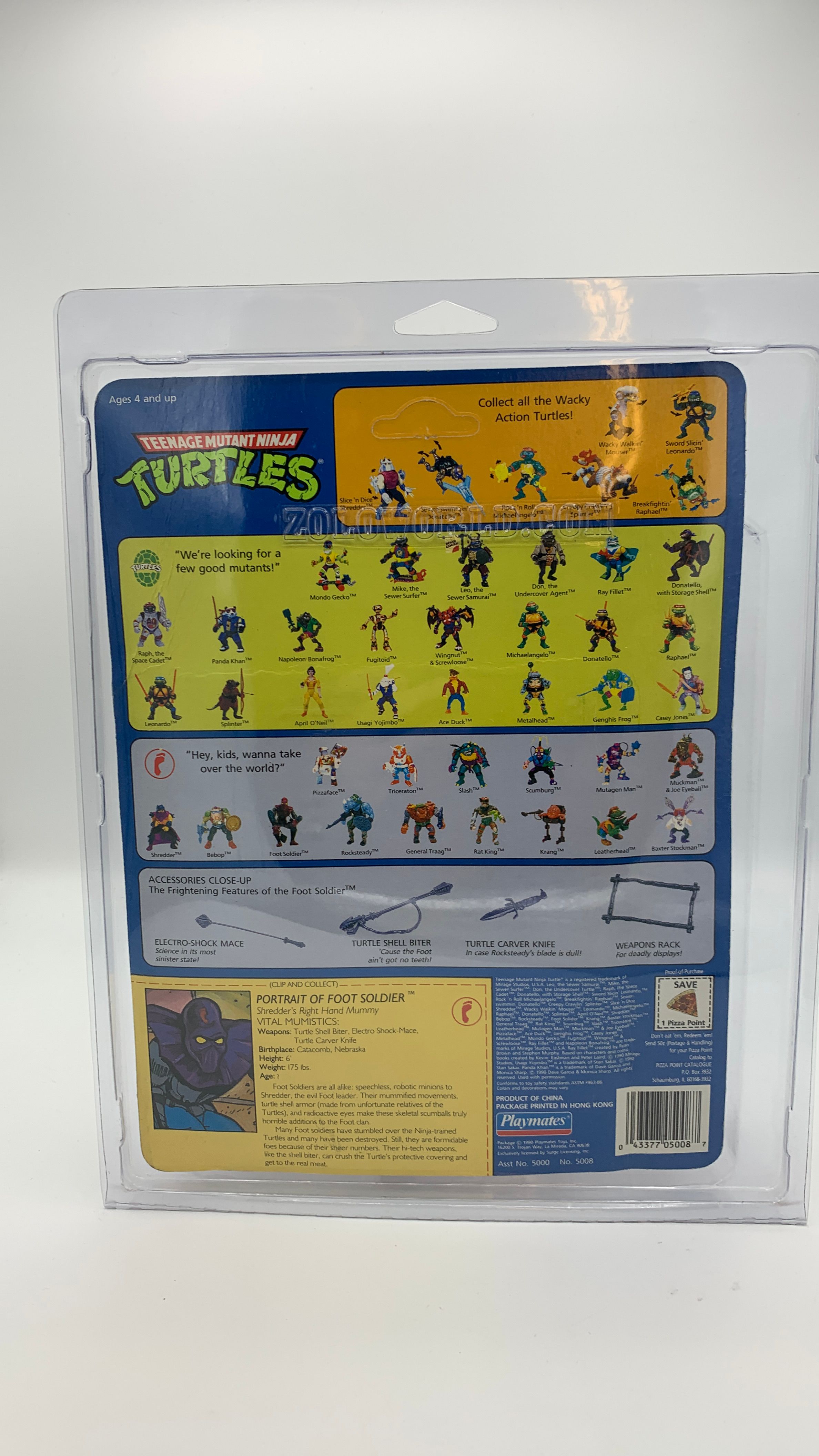 Playmates Teenage Mutant Ninja Turtles Foot Solider Vintage Figure 1990 view 4