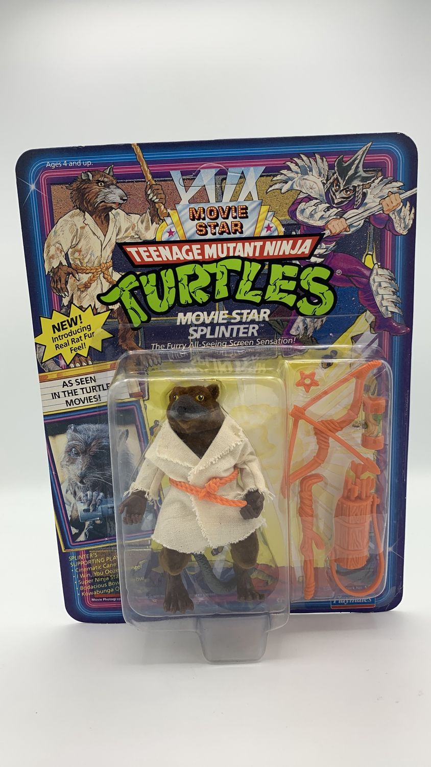 Playmates Teenage Mutant Ninja Turtles Movie Star Splinter Vintage Figure 1991