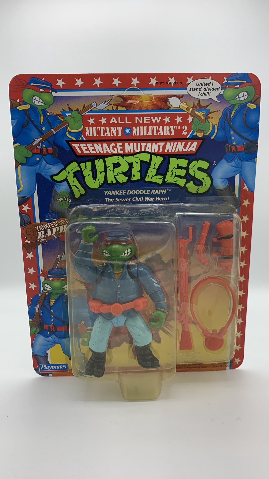 Playmates Teenage Mutant Ninja Turtles Yankee Doodle Raph Vintage Figure 1992