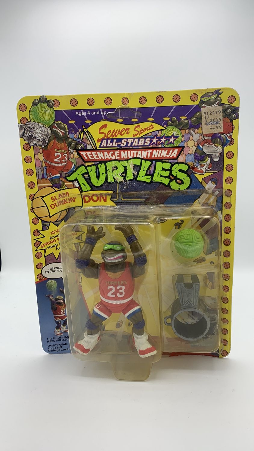 Playmates Teenage Mutant Ninja Turtles Slam Dunkin’ Don Vintage Figure 1991