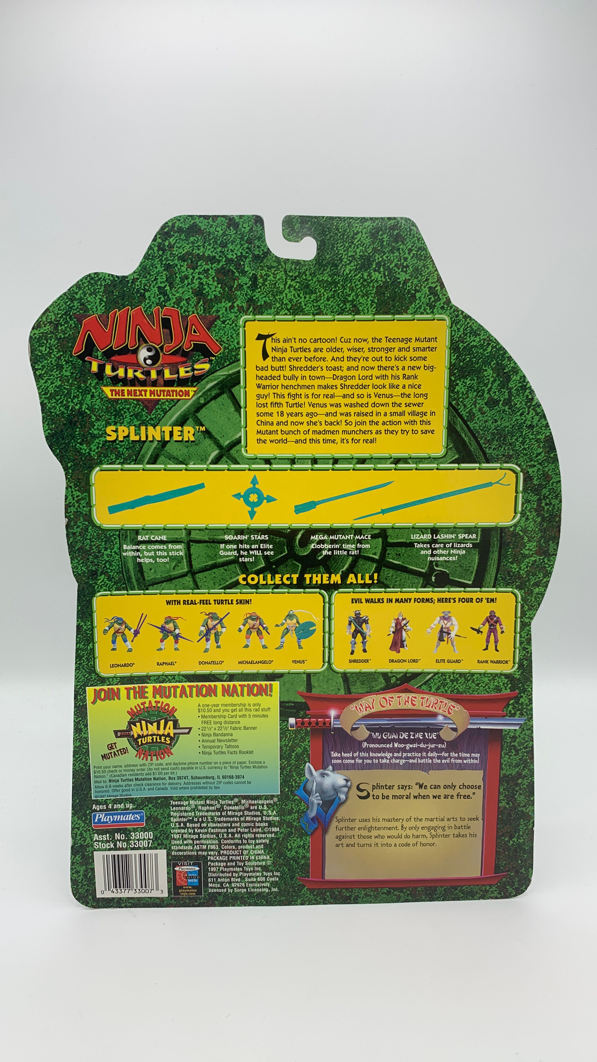 Playmates Teenage Mutant Ninja Turtles The Next Mutation Splinter Vintage Figure 1997 view 5