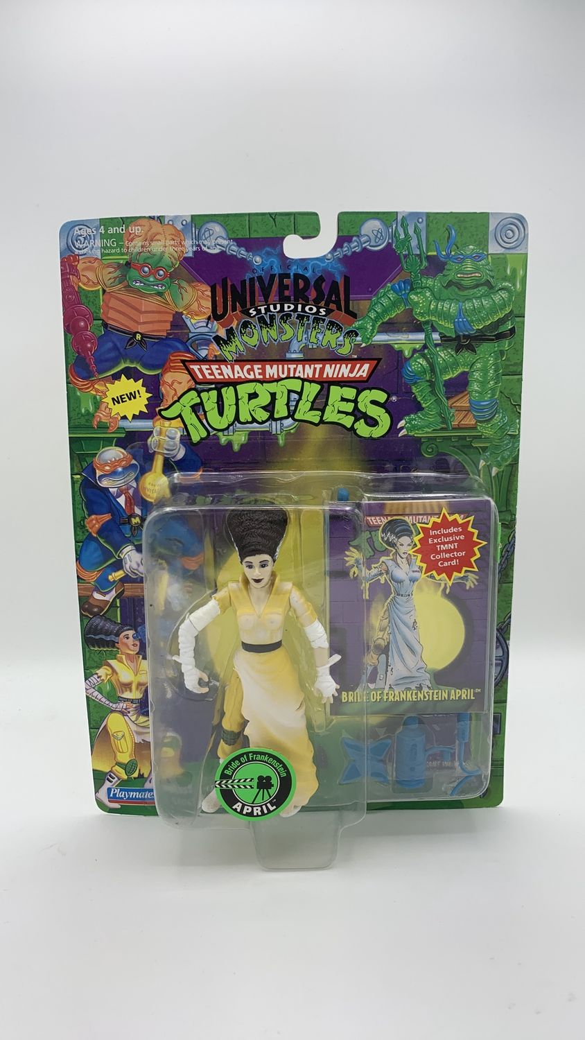 Playmates Teenage Mutant Ninja Turtles Universal Monsters Bride of Frankenstein April Vintage Figure 1994
