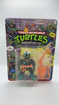 Playmates Teenage Mutant Ninja Turtles Make My Day Leo Vintage Figure 1991
