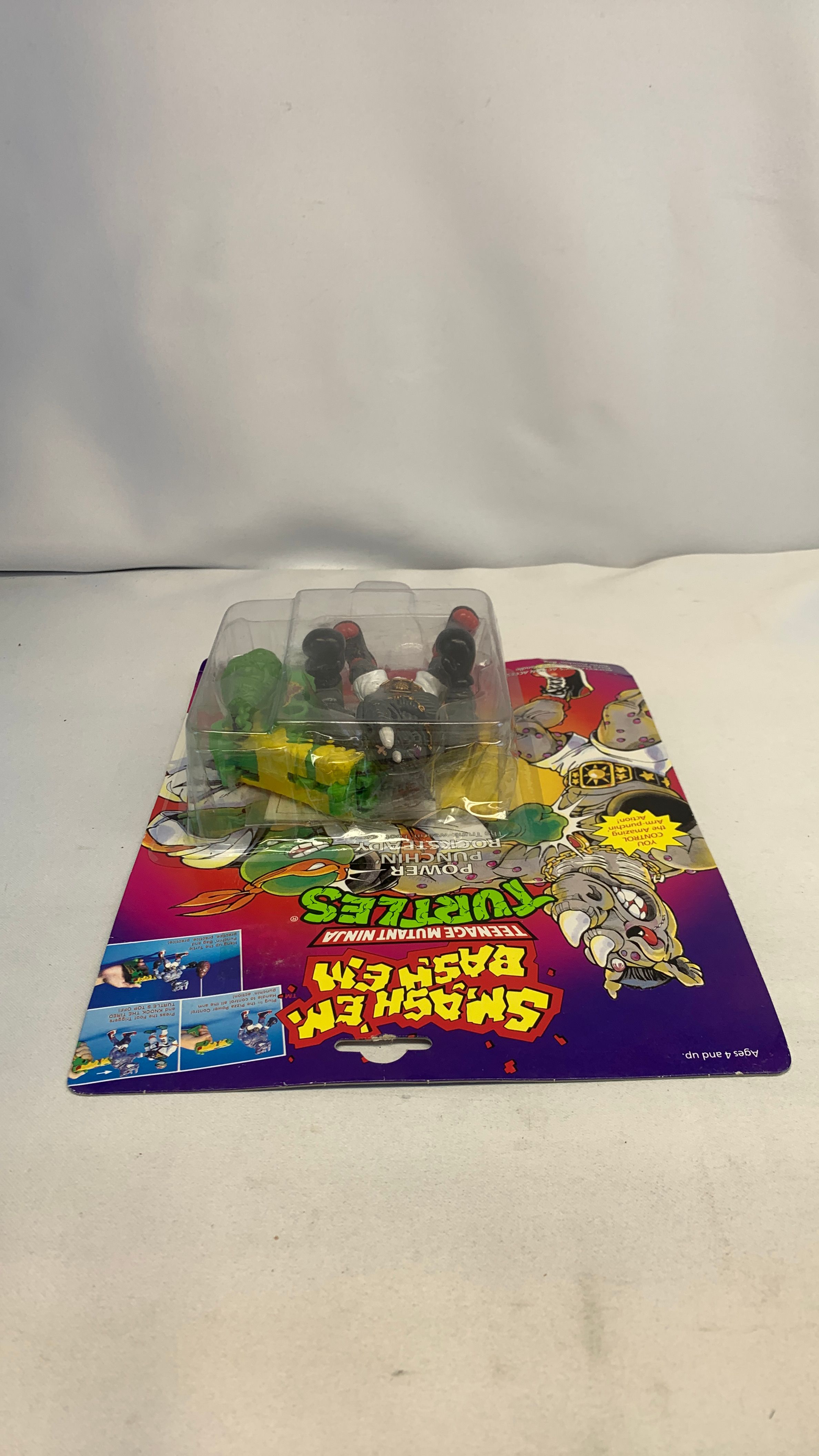 Playmates Teenage Mutant Ninja Turtles Power Punchin’ Rocksteady Vintage Figure 1992 view 6