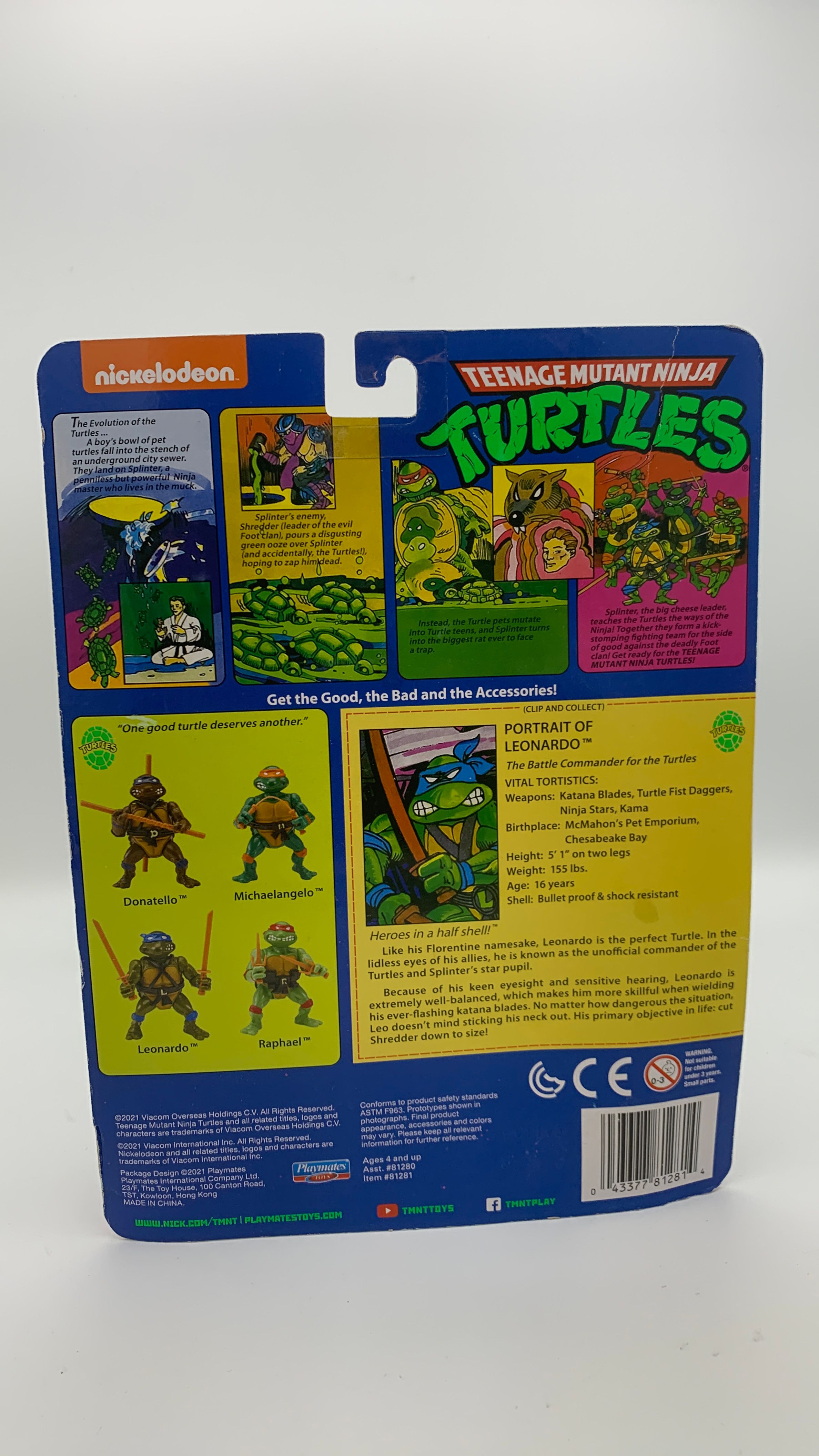 Playmates Teenage Mutant Ninja Turtles Leonardo Figure (Reissue) 2021 view 3