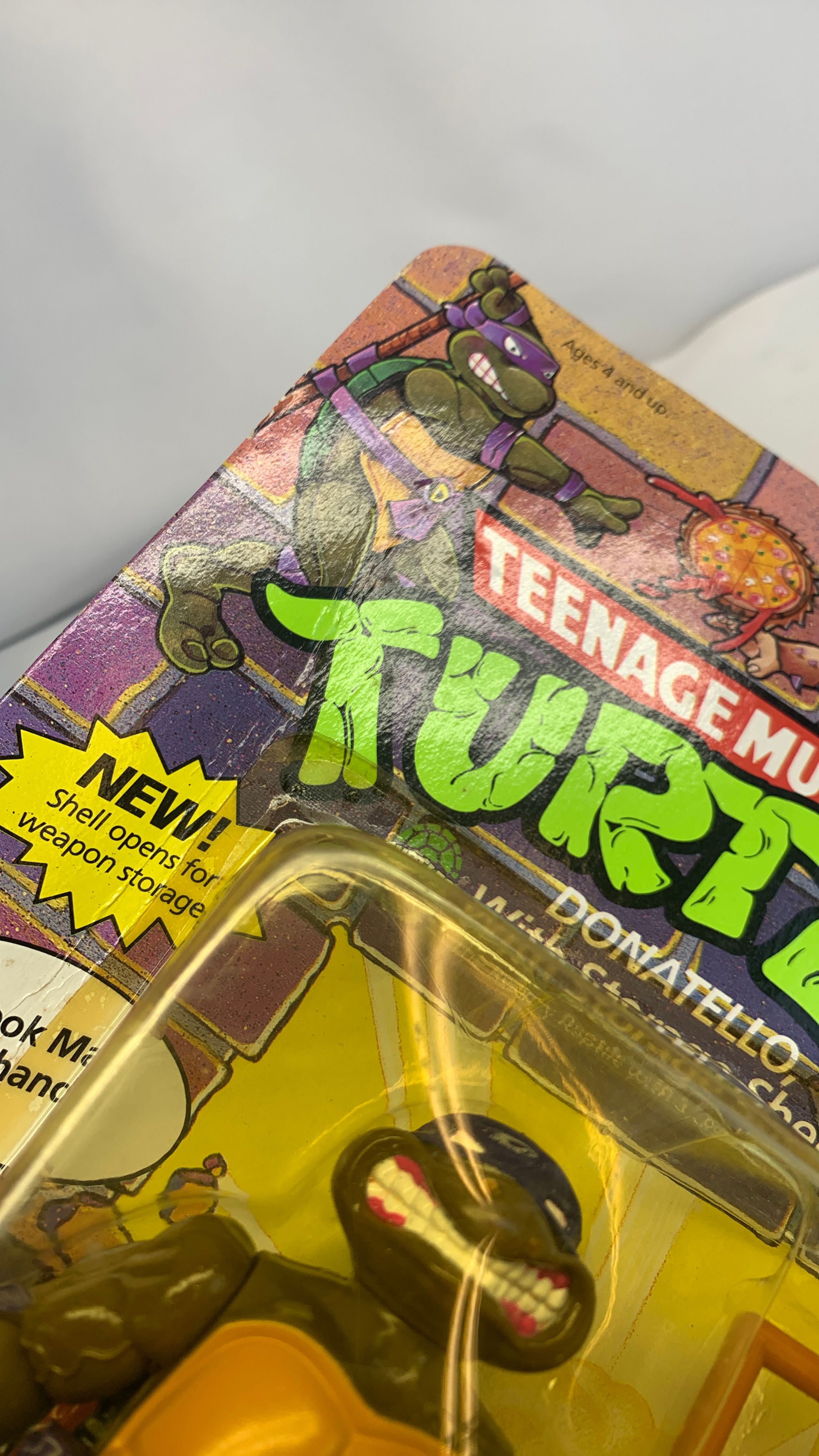 Playmates Teenage Mutant Ninja Turtles Donatello W Storage Shell Vintage Figure 1990 view 2