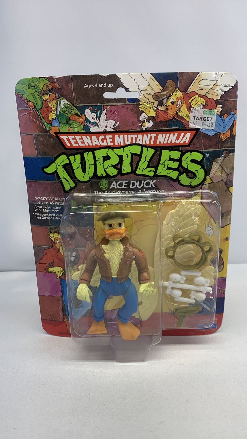 Playmates Teenage Mutant Ninja Turtles Ace Duck Vintage Figure 1989