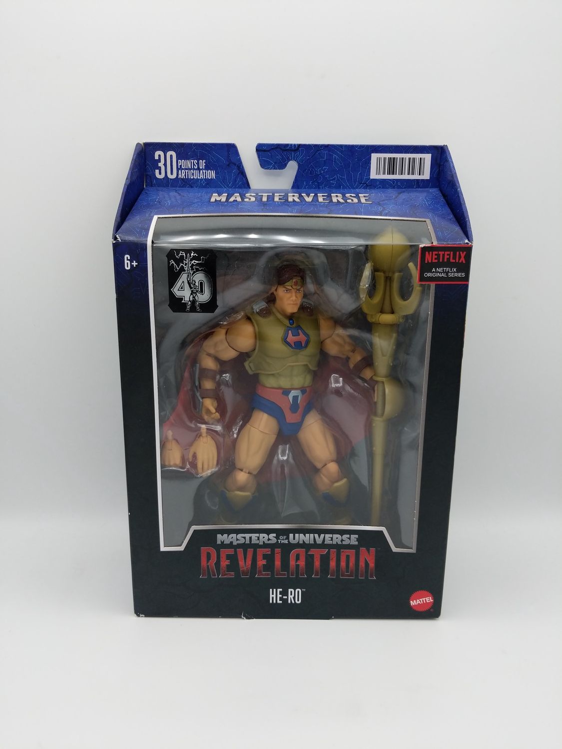 Mattel Masters of the Universe Revelation He-Ro Figure 40th Anniversary 2022
