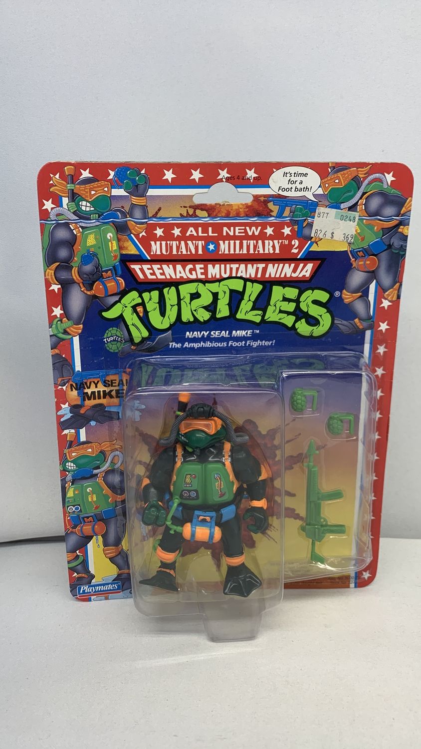 Playmates Teenage Mutant Ninja Turtles Navy Seal Mike Vintage Figure 1992