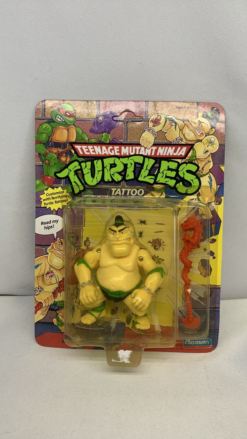 Playmates Teenage Mutant Ninja Turtles Tattoo Vintage Figure 1991