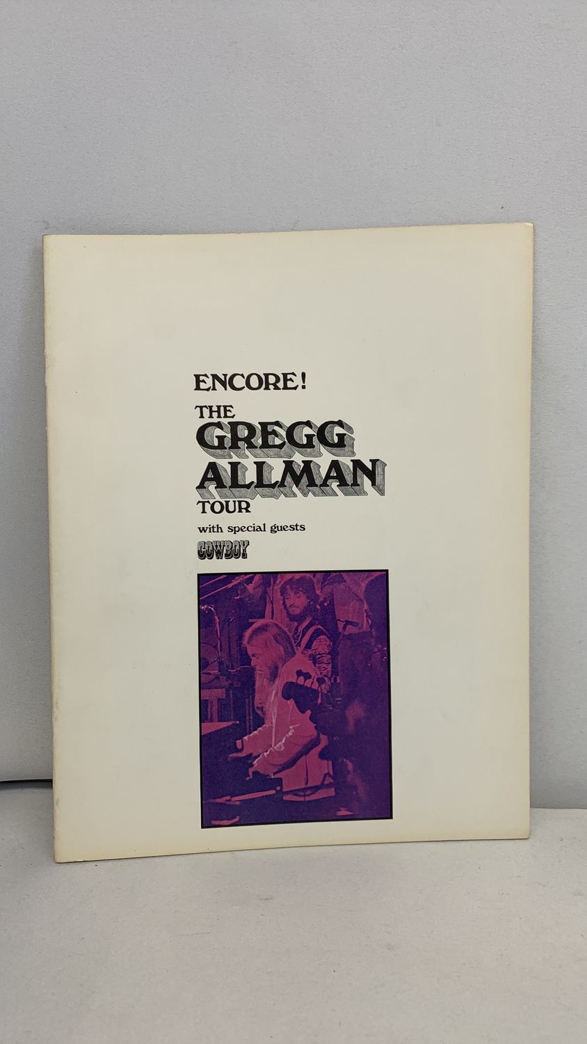 Encore! The Gregg Allman Tour with Special Guests Cowboy Concert Program