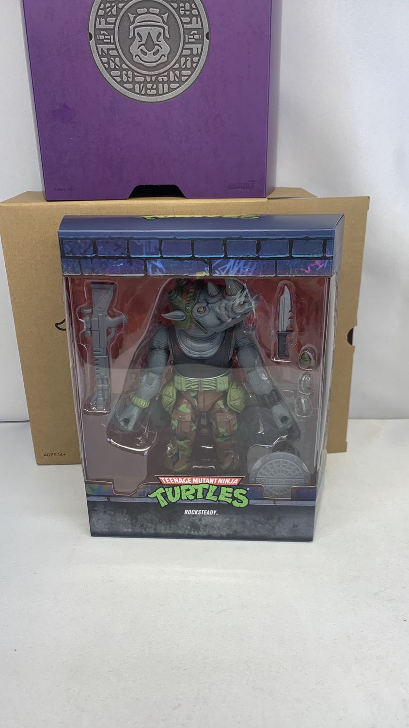 Super7 Teenage Mutant Ninja Turtles Rocksteady Figure 2020