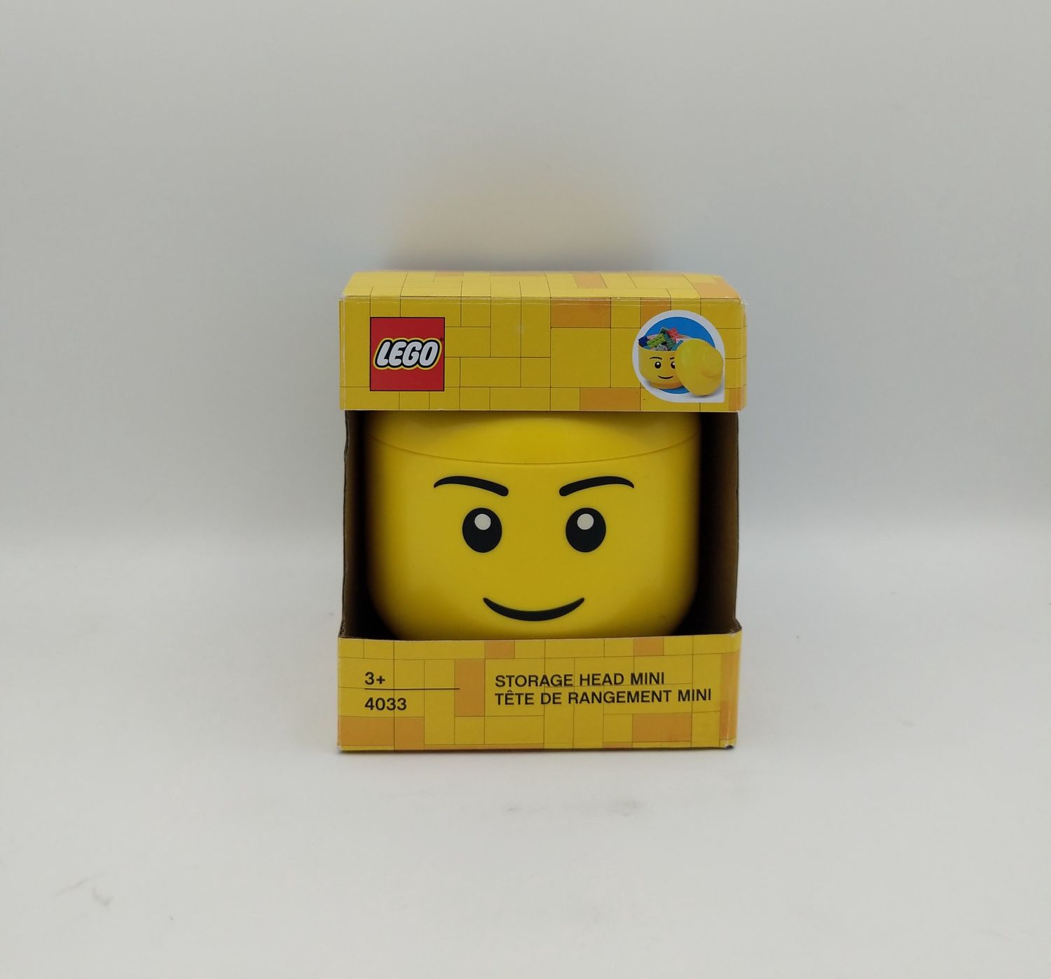 Lego 4033 Storage Head Mini Male closed Smile  2019