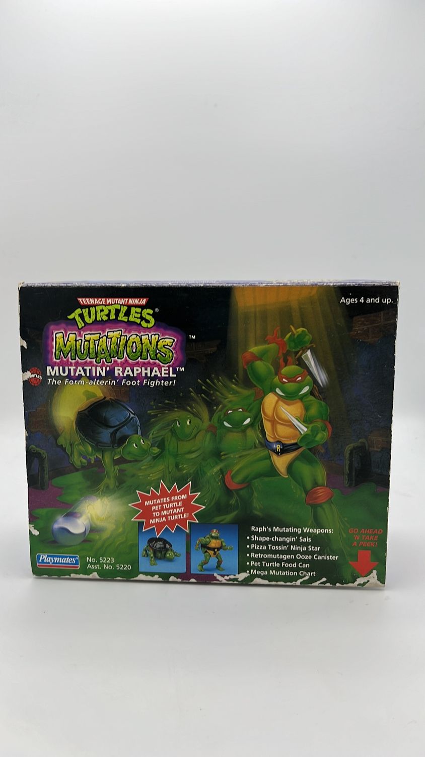 Playmates Teenage Mutant Ninja Turtles Mutations Mutatin’ Raphael Vintage Figure 1992