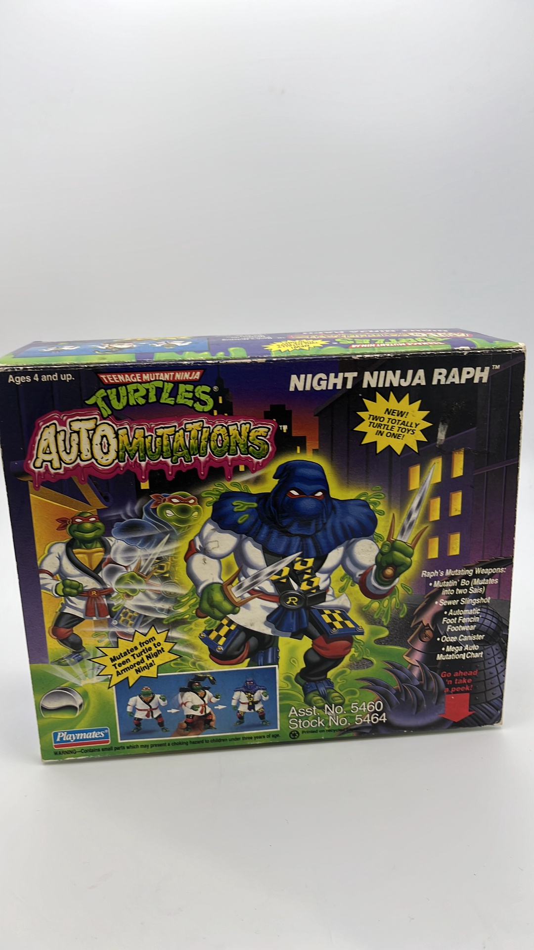Playmates TMNT Figure AutoMutations Night Ninja Raph Vintage Figure 1993