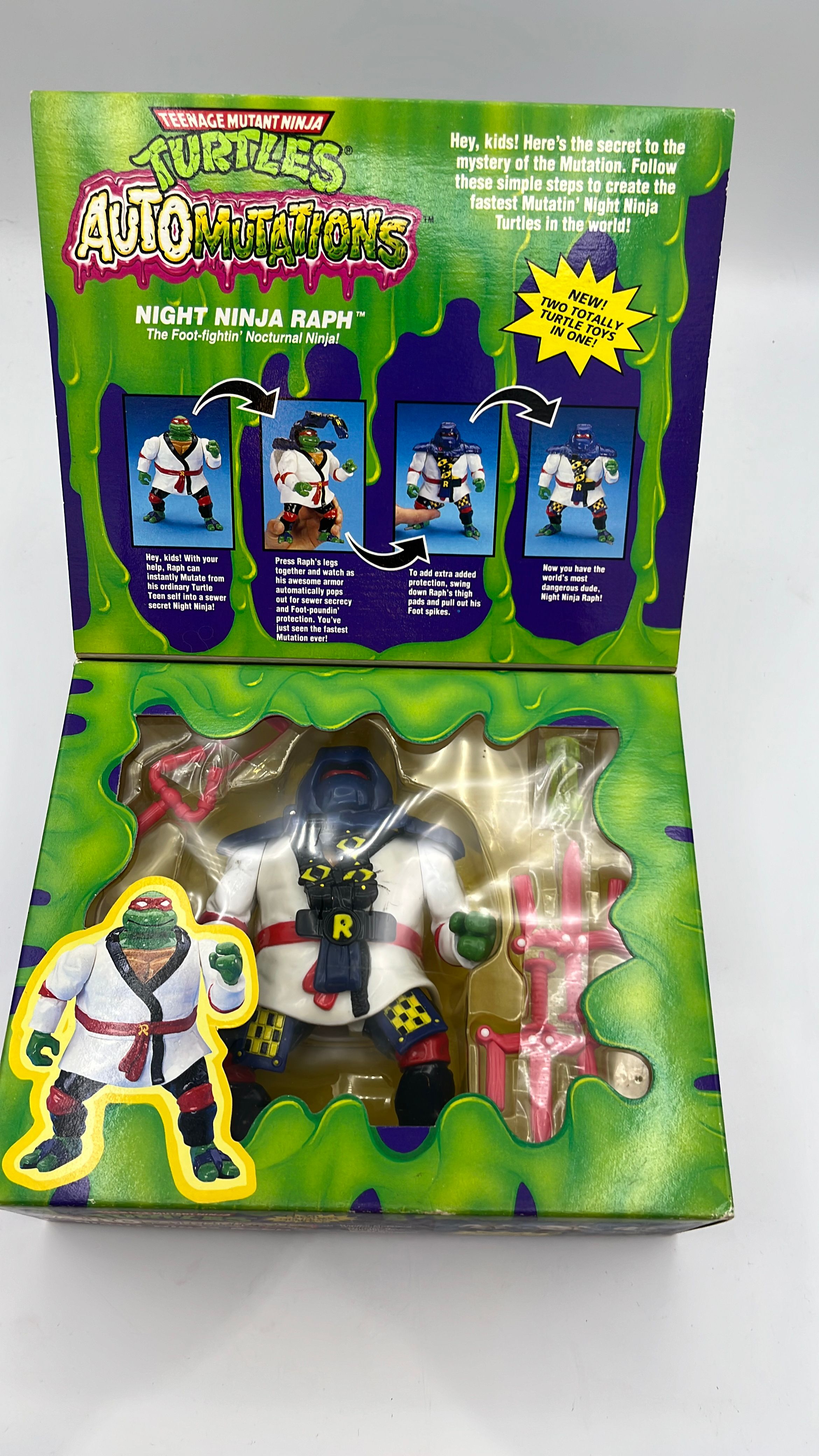 Playmates TMNT Figure AutoMutations Night Ninja Raph Vintage Figure 1993 view 2