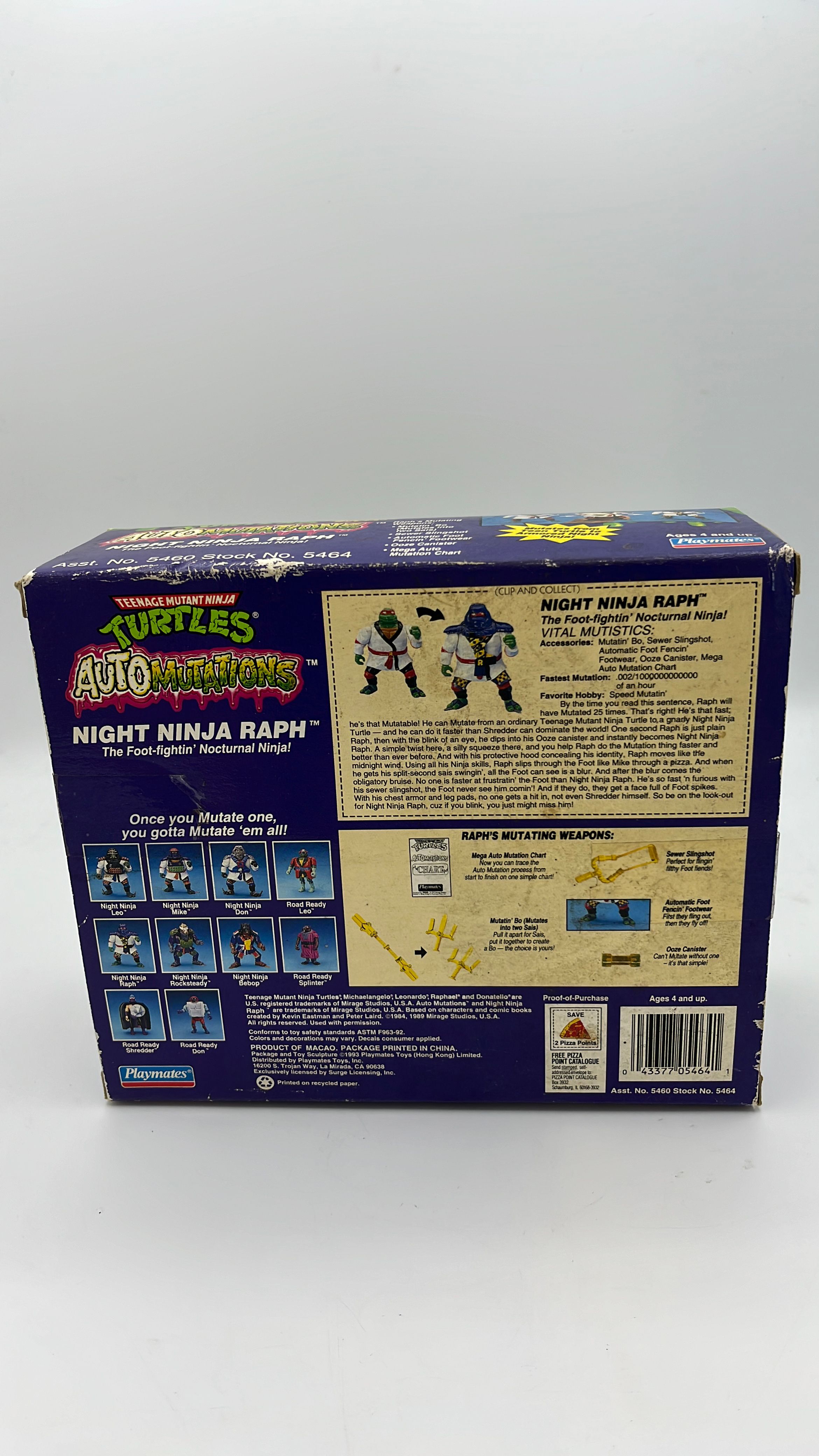 Playmates TMNT Figure AutoMutations Night Ninja Raph Vintage Figure 1993 view 3