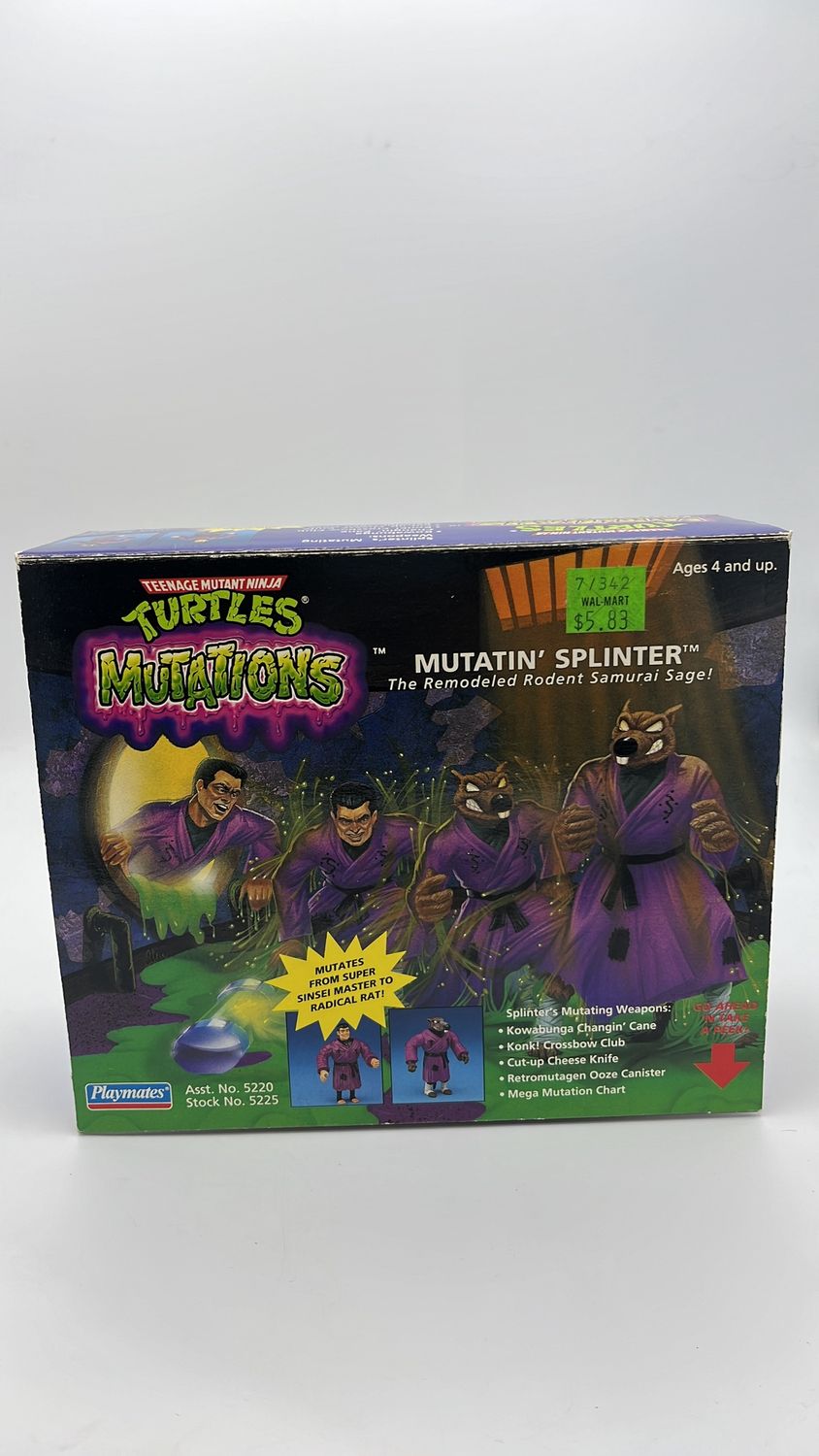 Playmates TMNT Figure Mutations Mutatin’ Splinter Vintage 1992