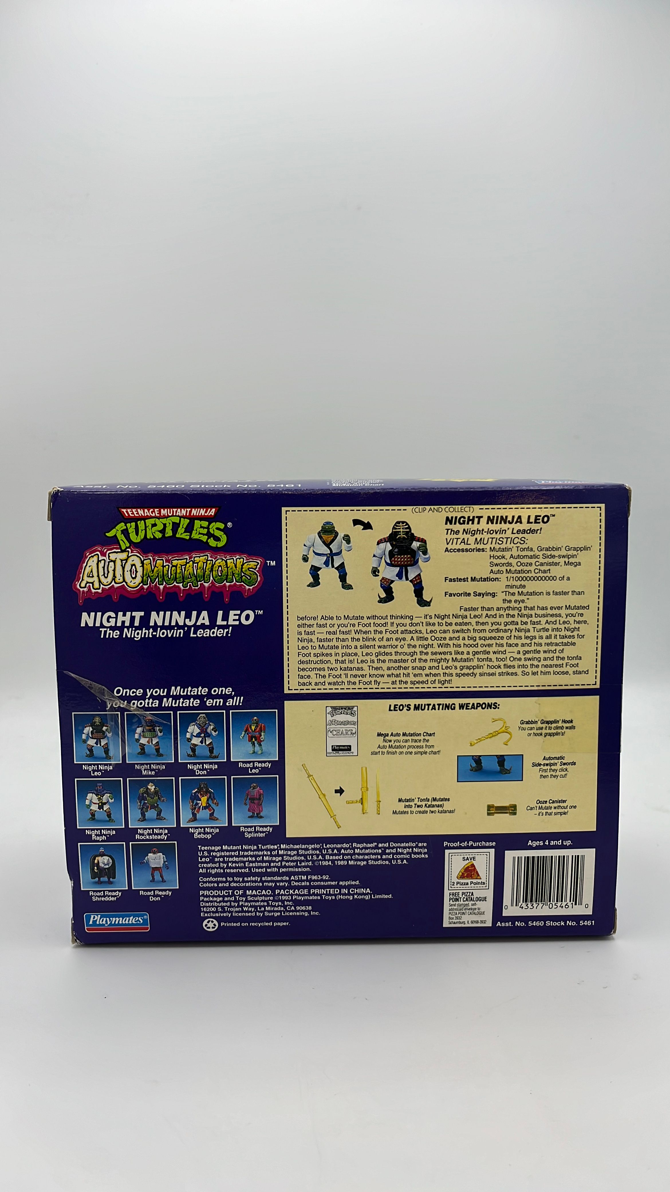 Playmates TMNT Figure AutoMutations Night Ninja Leo Vintage 1993 view 3